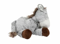 Knuffel Ezel H23cm - stof - grijs