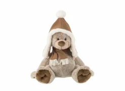 Knuffel Kerst 38cm - stof - bruin