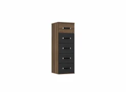 Ladekast Dolce 40x41x118cm - decor - mud oak & black oak