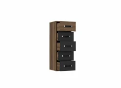 Ladekast Dolce 40x41x118cm - decor - mud oak & black oak