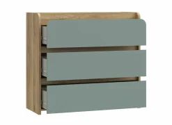 Ladekast Hoa 105x41x94cm - decor - mauvella eik & groen