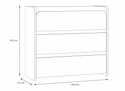Ladekast Hoa 105x41x94cm - decor - mauvella eik & groen