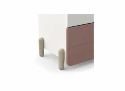 Ladekast Jade 73x41x82cm - decor - mat roze & mat wit