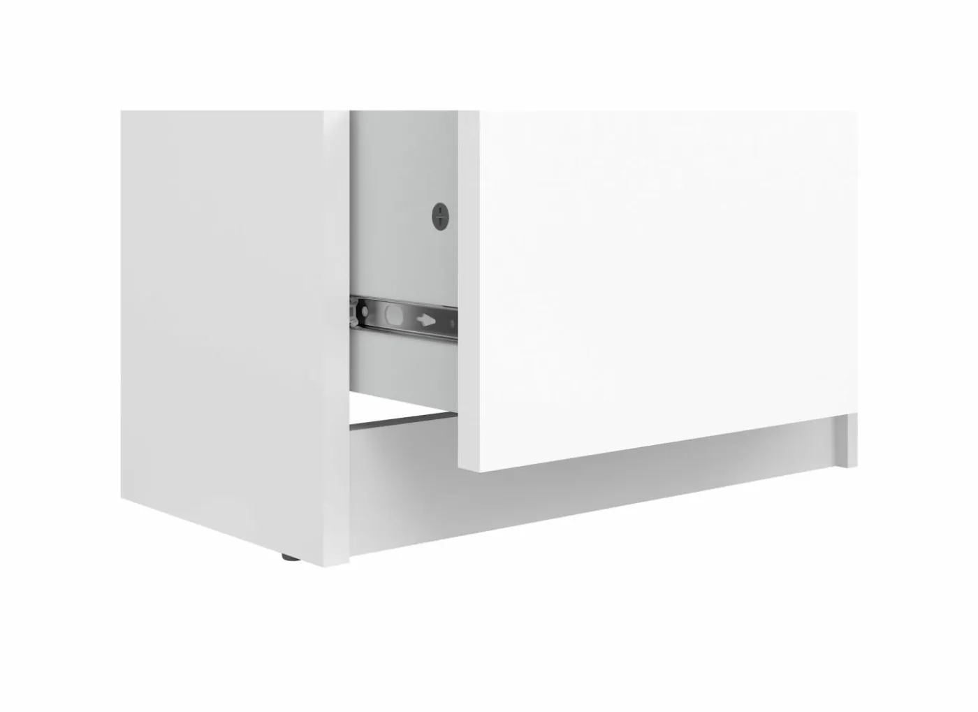 Ladekast Naia 41x50x111cm - melamine - wit hoogglans