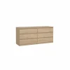 Ladekast Naia 154x50x71cm - melamine - jackson hickory