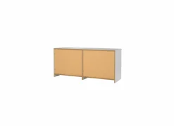 Ladekast Naia 154x50x71cm - melamine - wit hoogglans