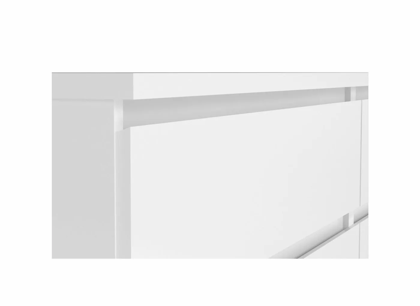 Ladekast Naia 154x50x71cm - melamine - wit hoogglans