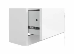 Ladekast Naia 154x50x71cm - melamine - wit hoogglans