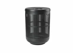 Linnenmand Ø40cmx54cm zwart