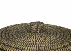 Linnenmand Yasuke Ø45x50/Ø40x45cm set van 2 naturel