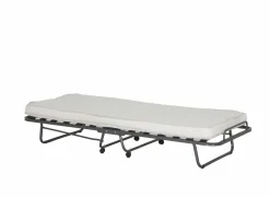 Logeerbed Morfeo 80x190cm - metaal - zwart & wit met matras en bodem