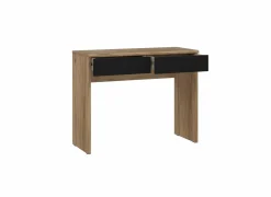 Make-up tafel Dalate 100x41x80cm - decor - kastanje eik & mat zwart
