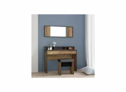 Make-up tafel Jabim met spiegel 110cm - decor - alpine picea & zwart