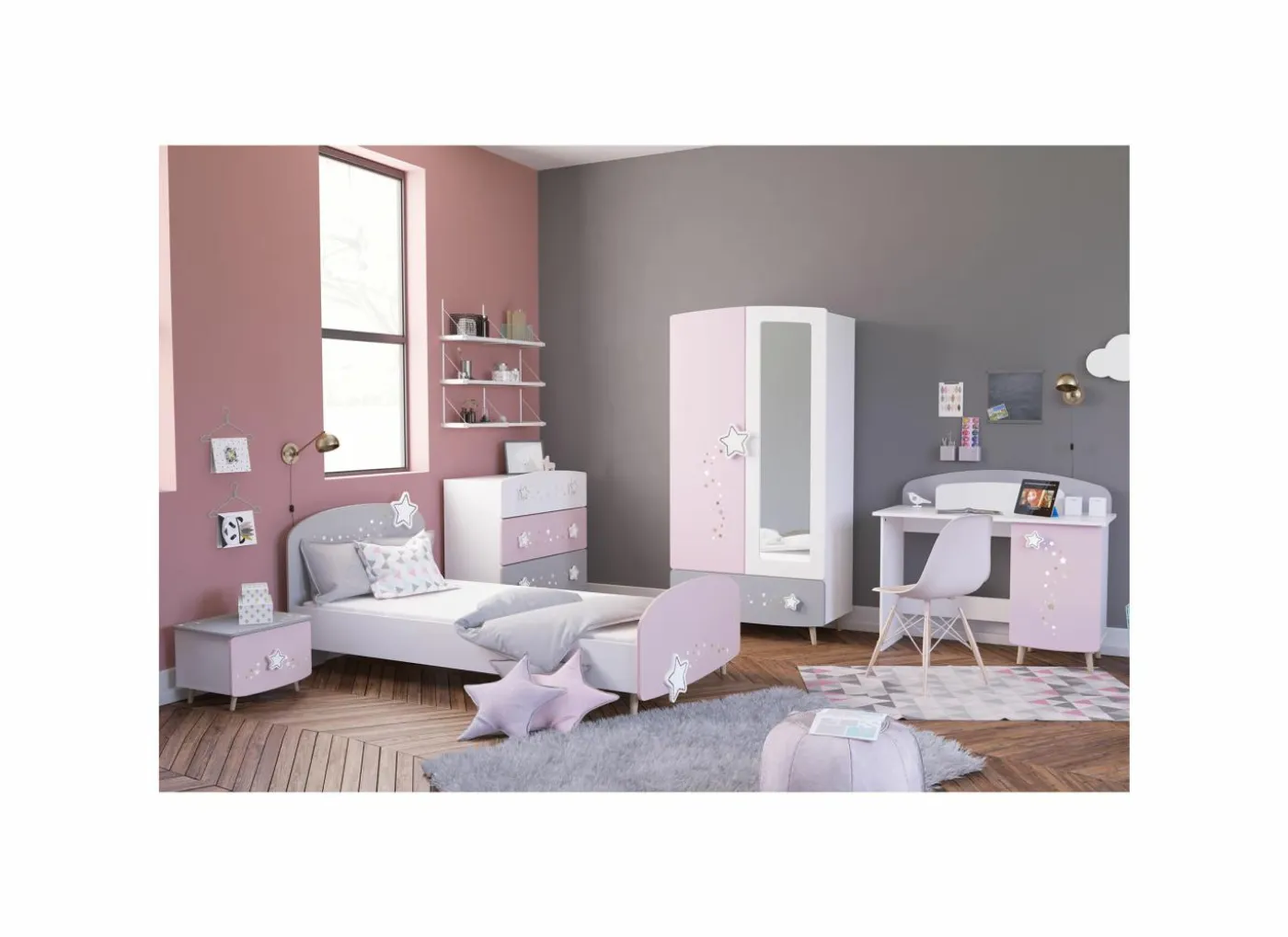 Nachtkastje Etoiles 44x39x34cm - decor - multicolor