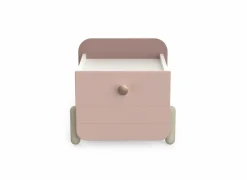 Nachtkastje Jade 39,5x36x38cm - decor - mat roze & mat wit