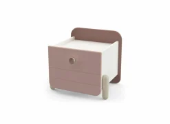 Nachtkastje Jade 39,5x36x38cm - decor - mat roze & mat wit