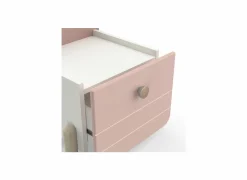 Nachtkastje Jade 39,5x36x38cm - decor - mat roze & mat wit