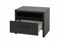 Nachtkastje Rosie 55x41x45cm - melamine - nox zwart