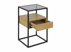 Nachtkastje 40x35x60cm - decor - eik & zwart