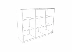 Opbergkast Capo 2 160x40x112cm - melamine - kastanje & zwart