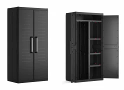 Opbergkast Detroit 89cm - polypropyleen - zwart