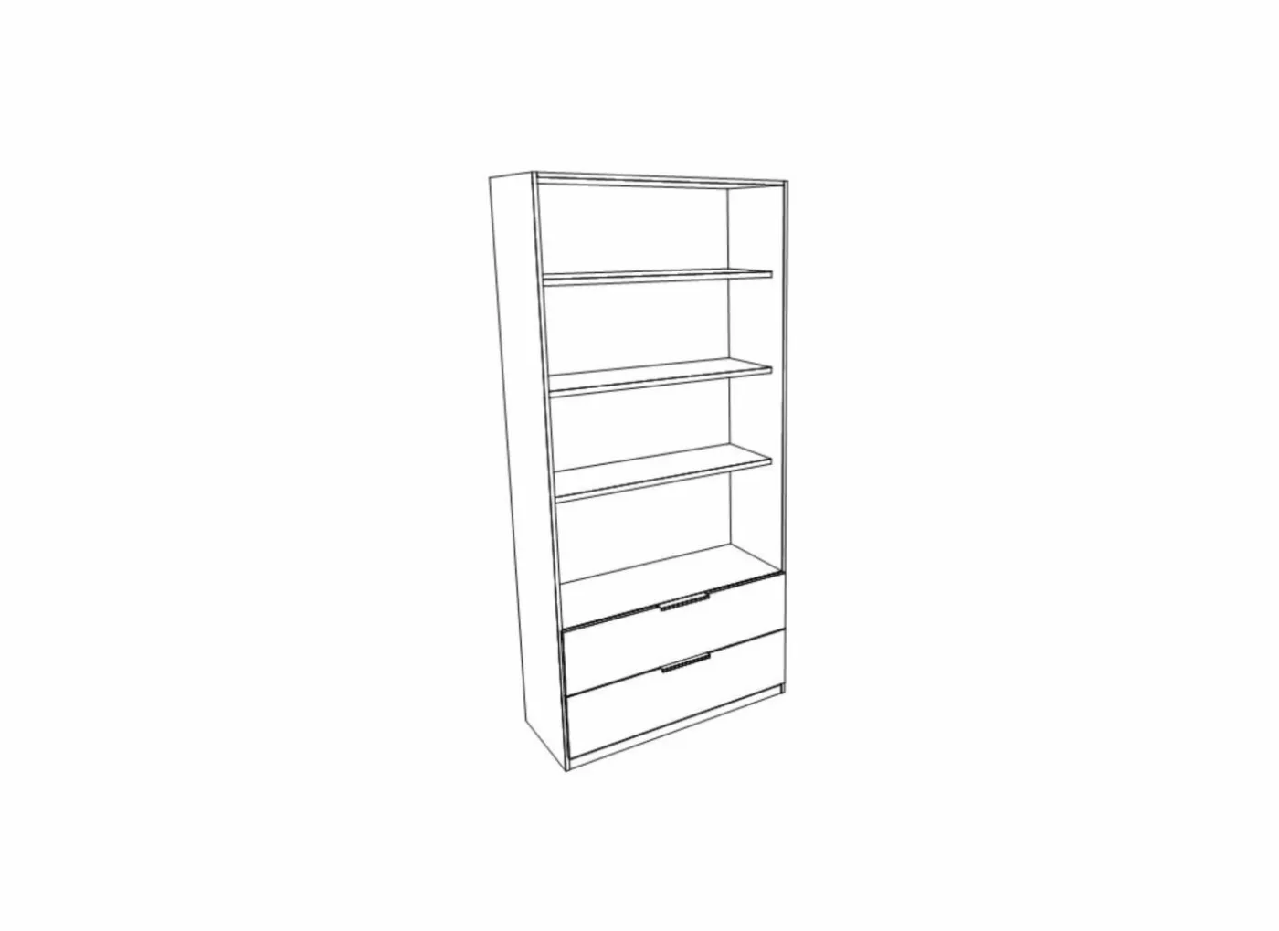 Opbergkast Image 7 80cm - melamine - wit