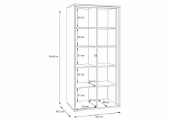 Opbergkast Wexlin 76x50x165cm - decor - sand & mauvella oak