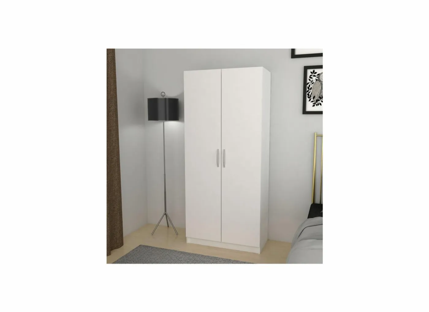 Opbergkast 80x40x180cm - decor - snow white