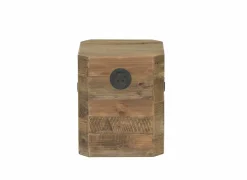 Opbergkoffer Mahjong 40x48x40cm - gerecycleerd den massief - naturel