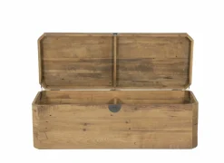 Opbergkoffer Opium 130x48x45cm - gerecycleerd den massief - naturel