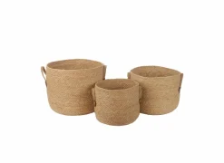 Opbergmand Brisa set van 3 - zeegras - naturel