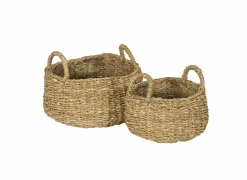 Opbergmand Ophelia set van 2 - zeegras - naturel