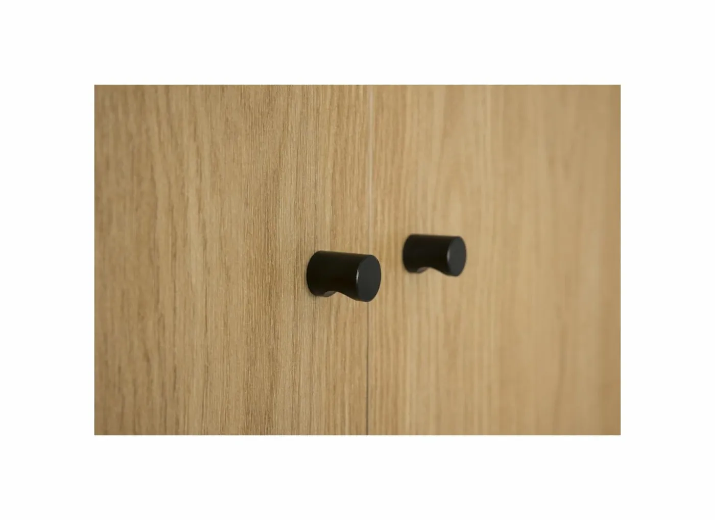 Opbergrek Aware 80x40x222cm - melamine & metaal - eik