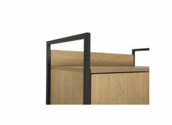 Opbergrek Aware 80x40x222cm - melamine & metaal - eik