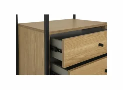 Opbergrek Aware 60x40x220cm - melamine & metaal - eik