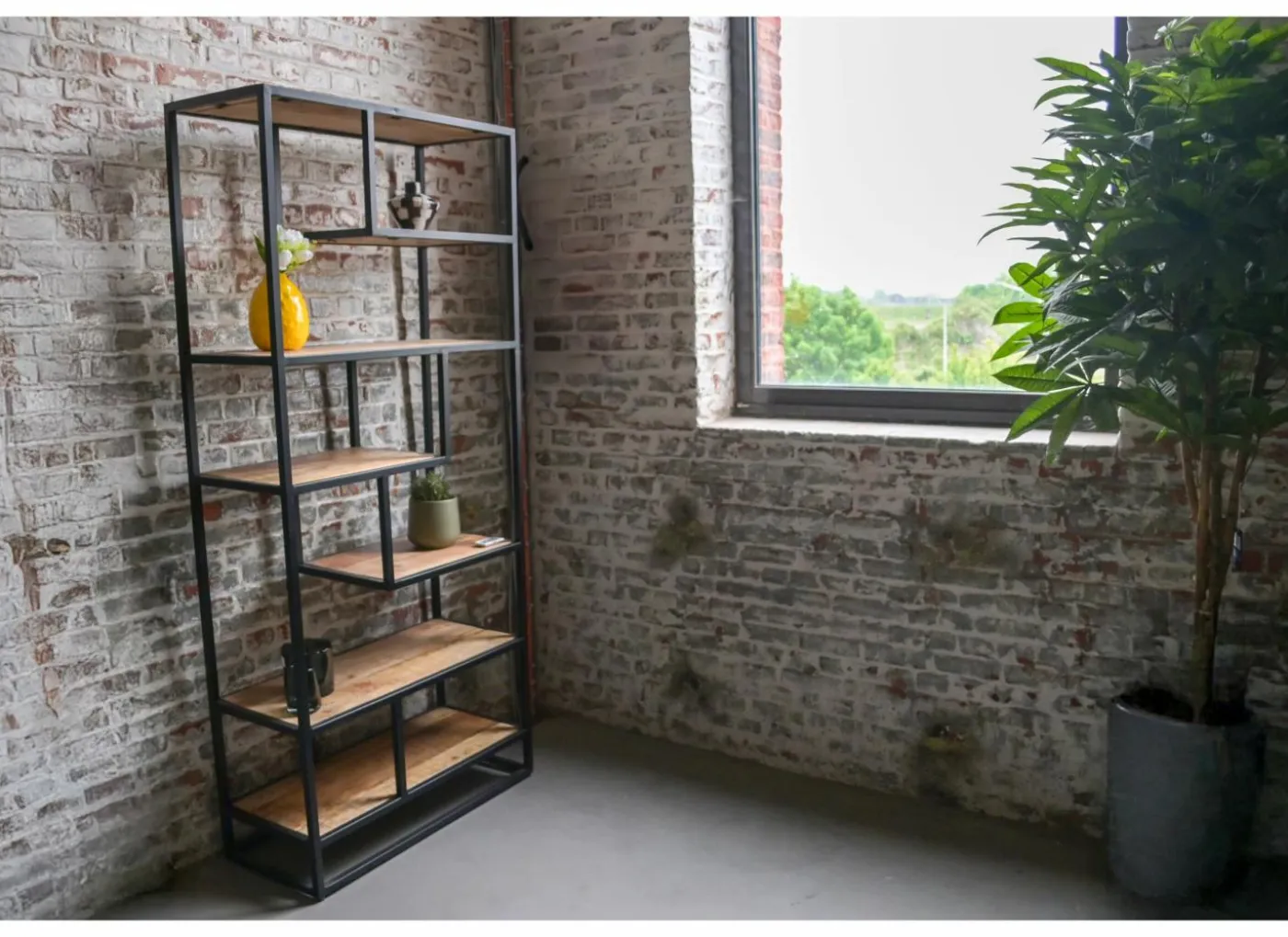 Opbergrek Estelle 80x35x180cm - mango massief - naturel