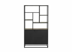 Opbergrek Lucho 100x40x180cm - mango massief - naturel & zwart