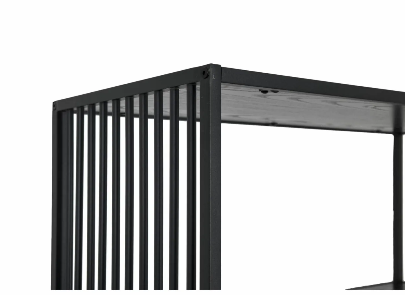 Opbergrek Mefisto 83x35x185cm - melamine - zwart