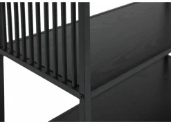 Opbergrek Mefisto 83x35x185cm - melamine - zwart