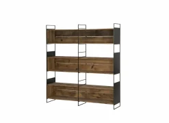 Opbergrek Opium  180,5x35x190cm - gerecycleerd den massief - naturel & zwart