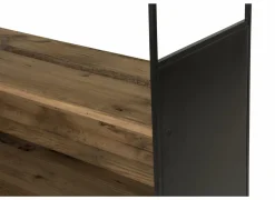 Opbergrek Opium  180,5x35x190cm - gerecycleerd den massief - naturel & zwart