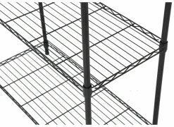 Opbergrek Quinn 90x40x182cm - metaal - zwart
