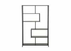 Opbergrek Tower 114x30x185cm - melamine - mat zwart