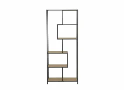 Opbergrek Tower 77x35x185cm - melamine & metaal - eik