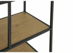 Opbergrek Tower 77x35x185cm - melamine & metaal - eik