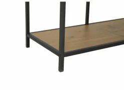 Opbergrek Tower 77x35x185cm - melamine & metaal - eik