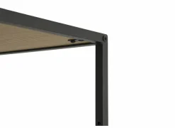 Opbergrek Tower 77x35x185cm - melamine & metaal - eik