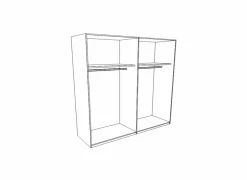 Schuifdeurkast Clif 220cm - decor - old wood & beton