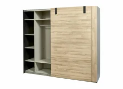 Schuifdeurkast 245cm - decor - Franse eik