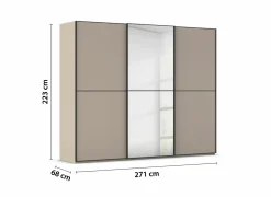 Schuifdeurkast 270cm - decor - fango